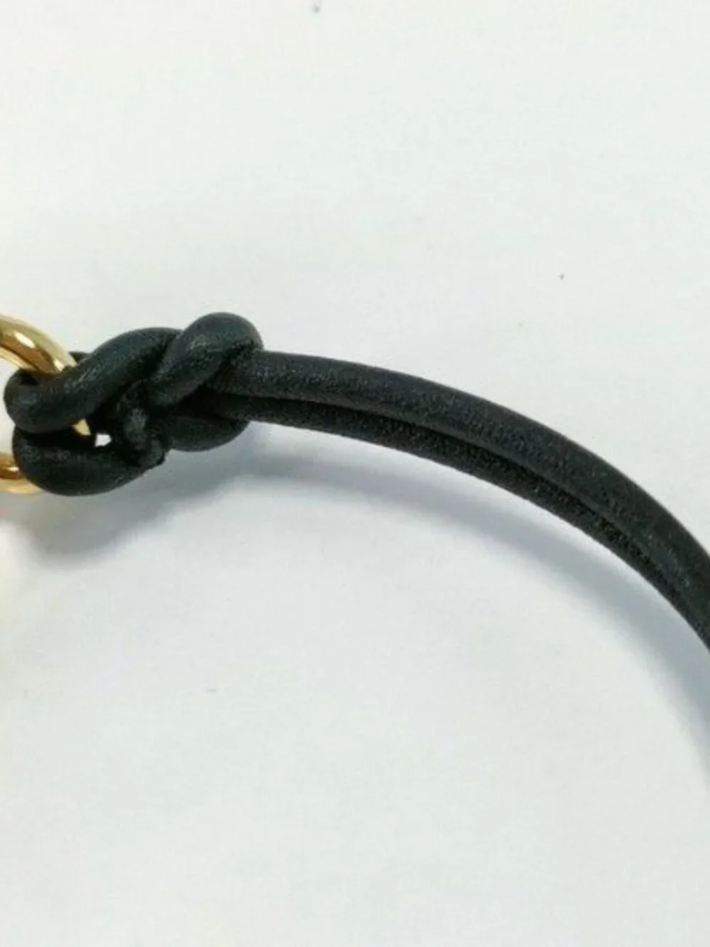 Louis Vuitton Bracelet LV Padlock Gold Black Leather Metal - Picture 10 of 10